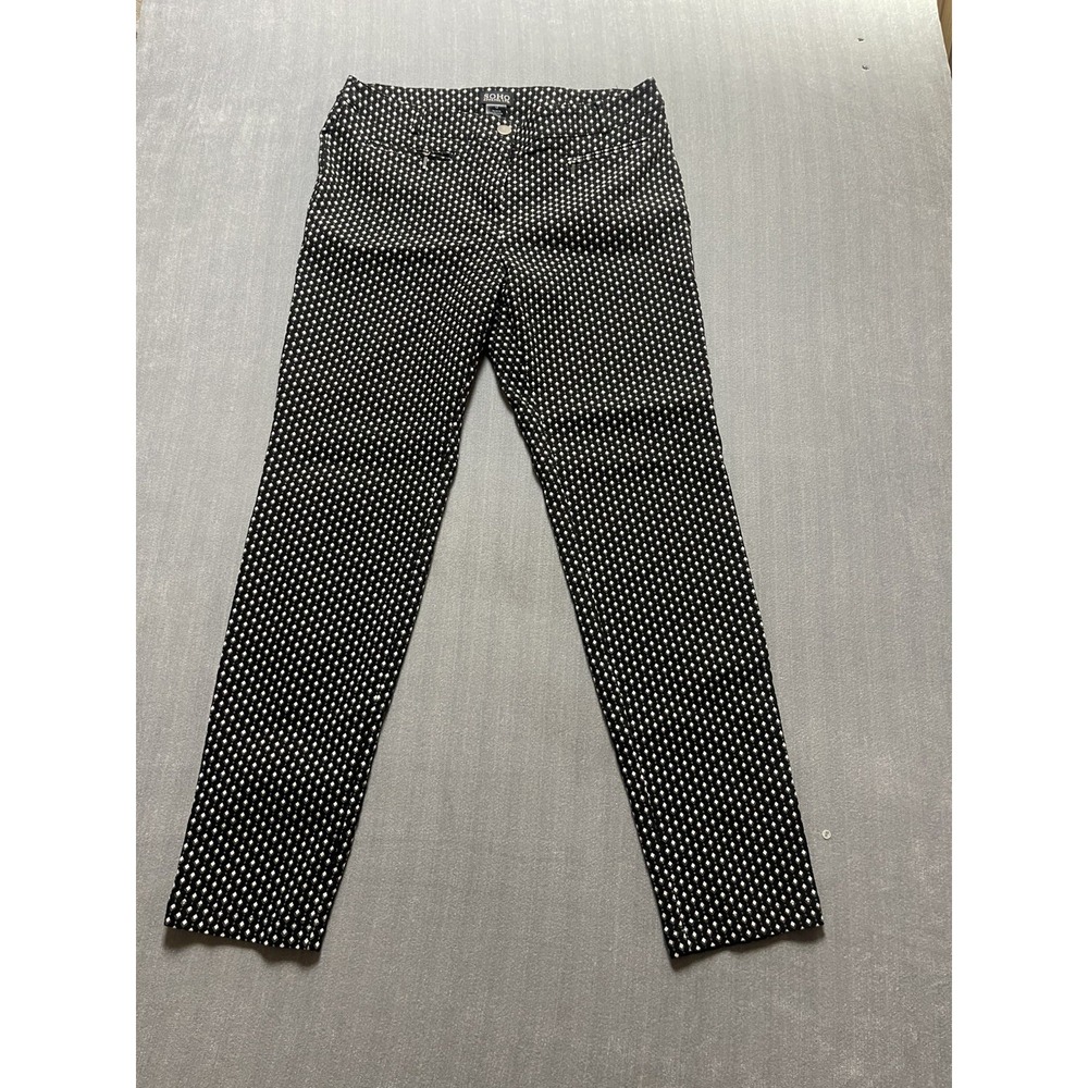 Soho Apparel Ltd Dress Pants size 12 black and white diamond pattern